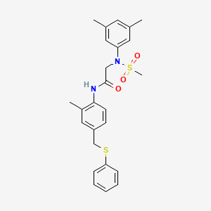 N~2~-(3,5-dimethylphenyl)-N~1~-{2-methyl-4-[(phenylthio)methyl]phenyl}-N~2~-(methylsulfonyl)glycinamide