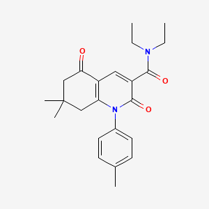 N,N-diethyl-7,7-dimethyl-1-(4-methylphenyl)-2,5-dioxo-1,2,5,6,7,8-hexahydro-3-quinolinecarboxamide