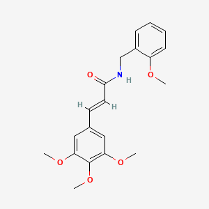 molecular formula C20H23NO5 B3699110 (E)-N-(2-METHOXYBENZYL)-3-(3,4,5-TRIMETHOXYPHENYL)-2-PROPENAMIDE 