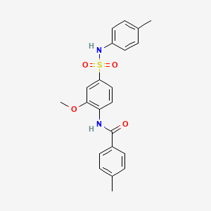 N-(2-methoxy-4-{[(4-methylphenyl)amino]sulfonyl}phenyl)-4-methylbenzamide