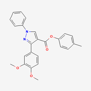 4-methylphenyl 3-(3,4-dimethoxyphenyl)-1-phenyl-1H-pyrazole-4-carboxylate