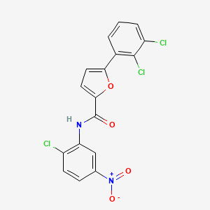 molecular formula C17H9Cl3N2O4 B3699144 N-(2-chloro-5-nitrophenyl)-5-(2,3-dichlorophenyl)furan-2-carboxamide 