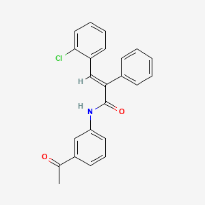 molecular formula C23H18ClNO2 B3699151 N-(3-acetylphenyl)-3-(2-chlorophenyl)-2-phenylacrylamide 