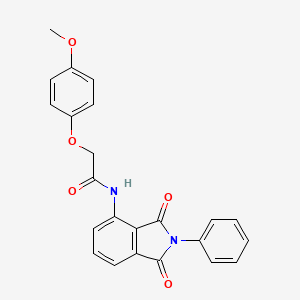 N-(1,3-dioxo-2-phenyl-2,3-dihydro-1H-isoindol-4-yl)-2-(4-methoxyphenoxy)acetamide