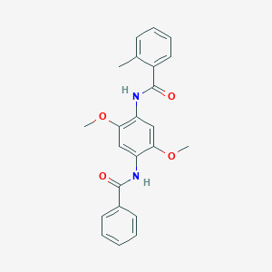 N-[4-(benzoylamino)-2,5-dimethoxyphenyl]-2-methylbenzamide