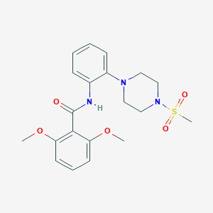 2,6-dimethoxy-N-[2-(4-methylsulfonylpiperazin-1-yl)phenyl]benzamide