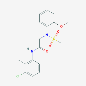 N-(3-chloro-2-methylphenyl)-2-(2-methoxy-N-methylsulfonylanilino)acetamide