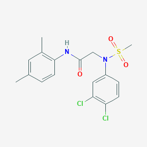 molecular formula C17H18Cl2N2O3S B3699203 N~2~-(3,4-dichlorophenyl)-N-(2,4-dimethylphenyl)-N~2~-(methylsulfonyl)glycinamide 