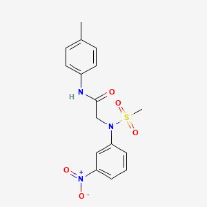 N-(4-methylphenyl)-N~2~-(methylsulfonyl)-N~2~-(3-nitrophenyl)glycinamide