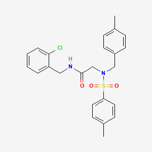 N-[(2-chlorophenyl)methyl]-2-[(4-methylphenyl)methyl-(4-methylphenyl)sulfonylamino]acetamide