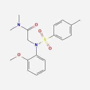 molecular formula C18H22N2O4S B3699295 N~2~-(2-methoxyphenyl)-N~1~,N~1~-dimethyl-N~2~-[(4-methylphenyl)sulfonyl]glycinamide 