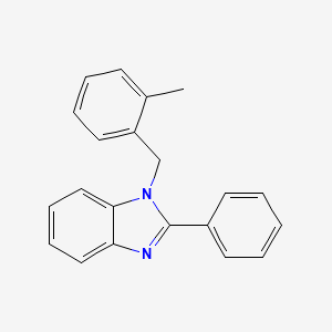 molecular formula C21H18N2 B3699300 1-(2-methylbenzyl)-2-phenyl-1H-benzimidazole 