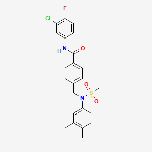 N-(3-chloro-4-fluorophenyl)-4-{[(3,4-dimethylphenyl)(methylsulfonyl)amino]methyl}benzamide