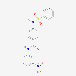 molecular formula C20H17N3O5S B3699366 4-[methyl(phenylsulfonyl)amino]-N-(3-nitrophenyl)benzamide 