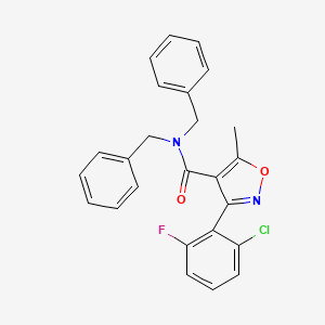 N,N-dibenzyl-3-(2-chloro-6-fluorophenyl)-5-methyl-4-isoxazolecarboxamide