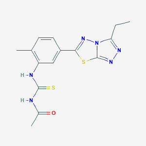 N-acetyl-N'-[5-(3-ethyl[1,2,4]triazolo[3,4-b][1,3,4]thiadiazol-6-yl)-2-methylphenyl]thiourea