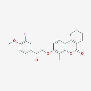 3-[2-(3-fluoro-4-methoxyphenyl)-2-oxoethoxy]-4-methyl-7,8,9,10-tetrahydro-6H-benzo[c]chromen-6-one