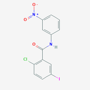 molecular formula C13H8ClIN2O3 B3699491 2-chloro-5-iodo-N-(3-nitrophenyl)benzamide 