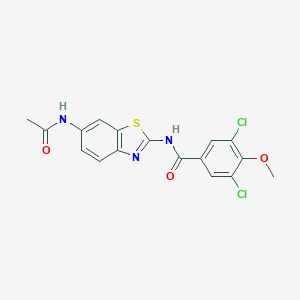 N-[6-(acetylamino)-1,3-benzothiazol-2-yl]-3,5-dichloro-4-methoxybenzamide