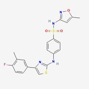 4-{[4-(4-fluoro-3-methylphenyl)-1,3-thiazol-2-yl]amino}-N-(5-methyl-1,2-oxazol-3-yl)benzenesulfonamide