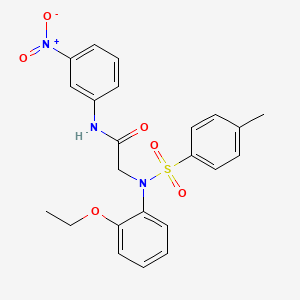 molecular formula C23H23N3O6S B3699533 N~2~-(2-ethoxyphenyl)-N~2~-[(4-methylphenyl)sulfonyl]-N~1~-(3-nitrophenyl)glycinamide 