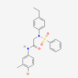 N~1~-(4-bromo-3-methylphenyl)-N~2~-(4-ethylphenyl)-N~2~-(phenylsulfonyl)glycinamide