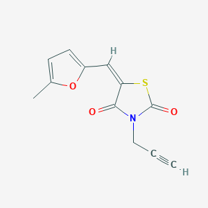 (5E)-5-[(5-methylfuran-2-yl)methylidene]-3-prop-2-ynyl-1,3-thiazolidine-2,4-dione