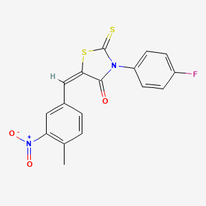 3-(4-fluorophenyl)-5-(4-methyl-3-nitrobenzylidene)-2-thioxo-1,3-thiazolidin-4-one