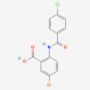 molecular formula C14H9BrClNO3 B3699612 5-bromo-2-[(4-chlorobenzoyl)amino]benzoic acid CAS No. 667403-90-9