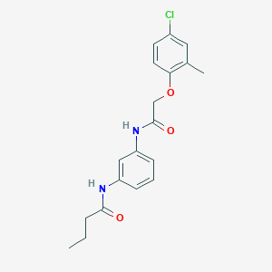 molecular formula C19H21ClN2O3 B3699628 N-(3-{[(4-chloro-2-methylphenoxy)acetyl]amino}phenyl)butanamide 