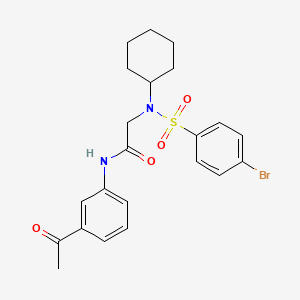 N-(3-acetylphenyl)-N~2~-[(4-bromophenyl)sulfonyl]-N~2~-cyclohexylglycinamide