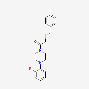 molecular formula C20H23FN2OS B3699667 1-[4-(2-fluorophenyl)piperazin-1-yl]-2-[(4-methylbenzyl)sulfanyl]ethanone CAS No. 432529-75-4