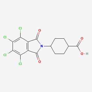 molecular formula C15H11Cl4NO4 B3699673 4-(4,5,6,7-tetrachloro-1,3-dioxo-1,3-dihydro-2H-isoindol-2-yl)cyclohexanecarboxylic acid 