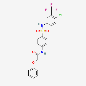 N-[4-({[4-chloro-3-(trifluoromethyl)phenyl]amino}sulfonyl)phenyl]-2-phenoxyacetamide