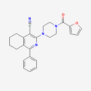 3-[4-(2-furoyl)-1-piperazinyl]-1-phenyl-5,6,7,8-tetrahydro-4-isoquinolinecarbonitrile