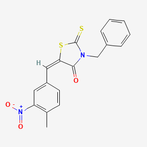 3-benzyl-5-(4-methyl-3-nitrobenzylidene)-2-thioxo-1,3-thiazolidin-4-one