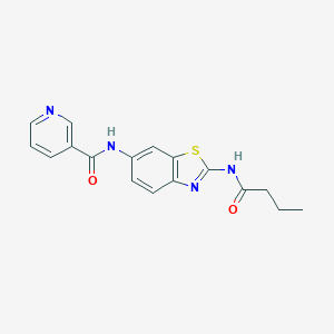 N-[2-(butyrylamino)-1,3-benzothiazol-6-yl]nicotinamide