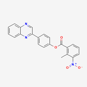 4-(2-quinoxalinyl)phenyl 2-methyl-3-nitrobenzoate