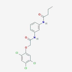 molecular formula C18H17Cl3N2O3 B3699777 N-(3-{[(2,4,5-trichlorophenoxy)acetyl]amino}phenyl)butanamide 