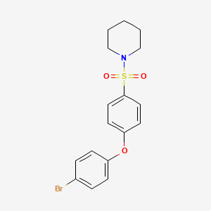 molecular formula C17H18BrNO3S B3699778 {[4-(4-Bromophenoxy)phenyl]sulfonyl}piperidine 