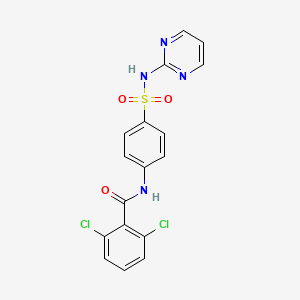 2,6-dichloro-N-[4-(pyrimidin-2-ylsulfamoyl)phenyl]benzamide