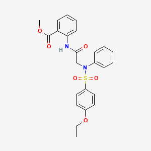 molecular formula C24H24N2O6S B3699883 METHYL 2-[2-(N-PHENYL4-ETHOXYBENZENESULFONAMIDO)ACETAMIDO]BENZOATE 