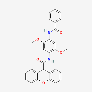 molecular formula C29H24N2O5 B3699888 N-(4-benzamido-2,5-dimethoxyphenyl)-9H-xanthene-9-carboxamide 