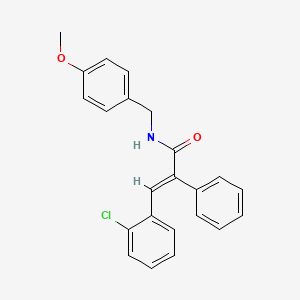 molecular formula C23H20ClNO2 B3699899 3-(2-chlorophenyl)-N-(4-methoxybenzyl)-2-phenylacrylamide 