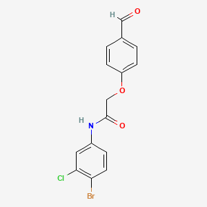 N-(4-bromo-3-chlorophenyl)-2-(4-formylphenoxy)acetamide