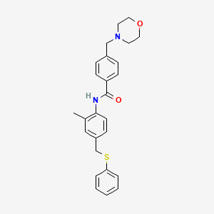 N-{2-methyl-4-[(phenylthio)methyl]phenyl}-4-(4-morpholinylmethyl)benzamide