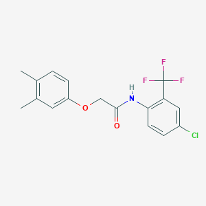 N-[4-chloro-2-(trifluoromethyl)phenyl]-2-(3,4-dimethylphenoxy)acetamide