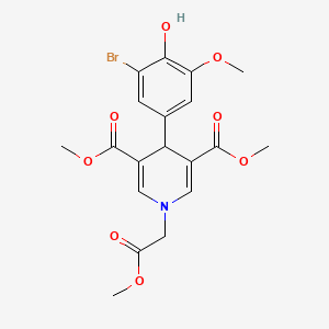 molecular formula C19H20BrNO8 B3700066 3,5-DIMETHYL 4-(3-BROMO-4-HYDROXY-5-METHOXYPHENYL)-1-(2-METHOXY-2-OXOETHYL)-1,4-DIHYDROPYRIDINE-3,5-DICARBOXYLATE 