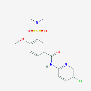 molecular formula C17H20ClN3O4S B3700071 N-(5-chloro-2-pyridinyl)-3-[(diethylamino)sulfonyl]-4-methoxybenzamide 