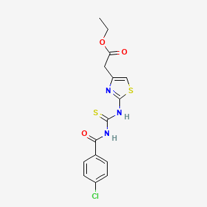 ethyl [2-({[(4-chlorobenzoyl)amino]carbonothioyl}amino)-1,3-thiazol-4-yl]acetate